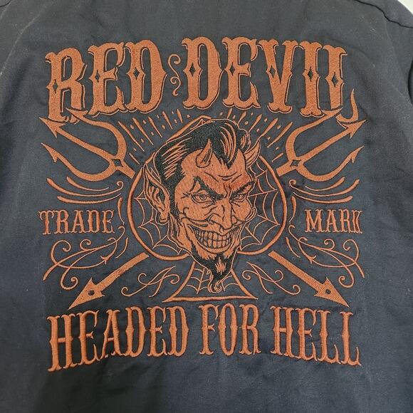 Red Devil Clothing Men's Dickies Button Down Shirt - Medium - Picture 3 of 7